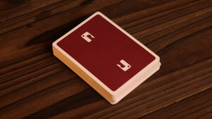 Playing cards from Red Roots Teak Edition by Room One, perfect for magic tricks and card illusions.