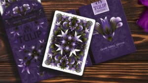 Elegant purple tulip-themed playing cards by Dutch Card House Company. Perfect for magic tricks and.