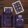 Elegant purple tulip-themed playing cards for magic tricks and card enthusiasts.