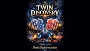 The Twin Discovery magic trick with red and blue playing cards by Fabien Delvoye.