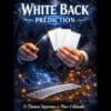 Magician performing a card prediction trick with a white back deck.