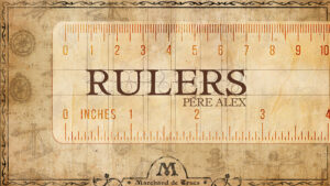 Vintage rulers used in magic tricks by Père Alex & Marchand de trucs.