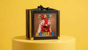 Funny rooster puppet for magic tricks by Mr. Daba.