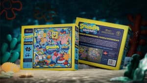 SpongeBob SquarePants jigsaw puzzle featuring colorful underwater characters and scenes. Perfect for.