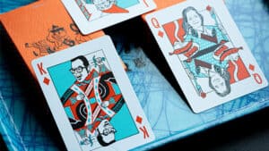 Vibrant Franklin Orange Playing Cards featuring classic designs and high-quality craftsmanship.
