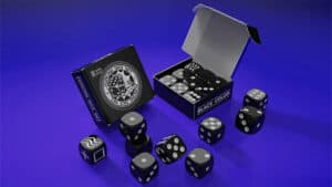 Quality black forcing dice set for magic tricks and illusions. Perfect for magicians to perform stun.
