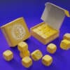 Yellow forcing dice set for magic tricks and mentalism performances. Perfect for illusions and card.