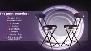 Elegant PK Touch Chairs for magic performances and illusions. Perfect for magicians seeking innovati.