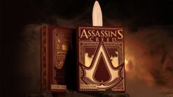 Assassin's Creed Legacy Version 2 Garnet playing cards with hidden black blade design.