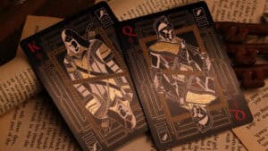 Quality Assassin's Creed Legacy Version 2 Onyx playing cards with hidden blade design.