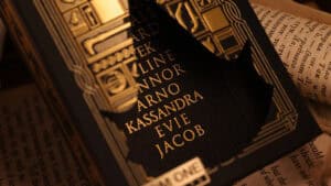 Assassin's Creed Legacy Version 2 Onyx playing cards with hidden blade design.