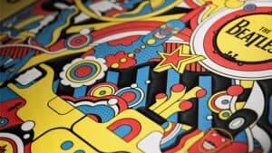 Themed jigsaw puzzle featuring vibrant artwork from the Yellow Submarine.
