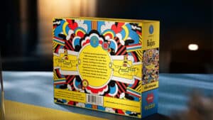 Colorful Yellow Submarine jigsaw puzzle inspired by The Beatles' iconic artwork.