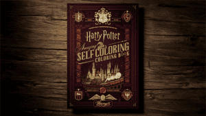 Coloring Harry Potter book for kids and fans, featuring magical illustrations and designs from the w.