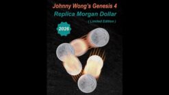 Limited edition Johnny Wong Genesis 4 Morgan Dollar replica coins, 2026 release.