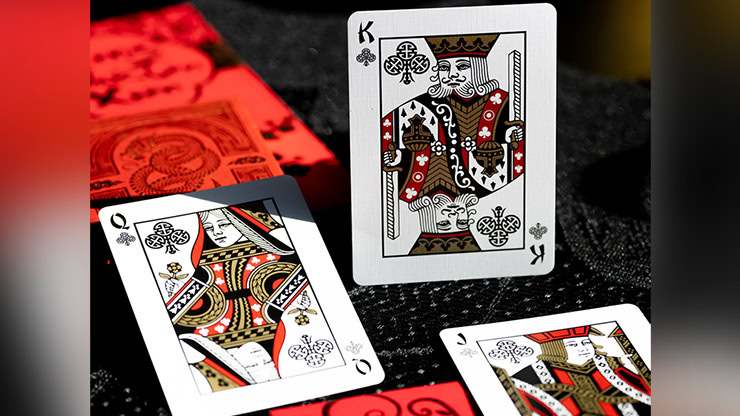 High-quality FULTONS Chinatown V2 playing cards featuring intricate king and queen designs.