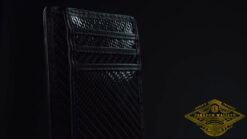 Carbon fiber Shadow Wallet used in magic tricks by Dee Christopher.