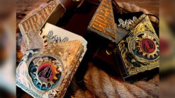 Pirate-themed playing cards featuring a mechanical box for magic tricks and card illusions.