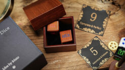 Numerology dice set for magic tricks and mentalism performances.