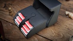 Compact tiered packet organizer for magic tricks and card storage. Perfect for magicians to keep dec.