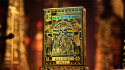 Keyhole Egyptian mythology playing cards featuring ancient symbols and artwork.