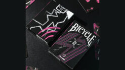 Bicycle Bolt playing cards with lightning and pink accents for magic tricks.