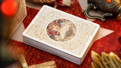 High-quality Mucha-themed playing cards from 52 MUSÉE, featuring intricate Art Nouveau designs.