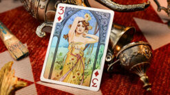 Beautiful Mucha-inspired playing card from the Special Edition deck by 52 MUSÉE.