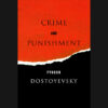 Close-up of "Crime and Punishment" book cover by Fyodor Dostoyevsky for magic trick.
