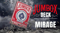 Red Jumbox Mirage Deck playing cards for magic tricks and illusions.