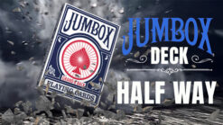 Blue Jumbox Half Way Deck playing cards for magic tricks.