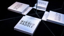 Mirror Paddle illusion with reflective surfaces and cards.