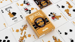 Disney Pluto themed Bicycle playing cards featuring Mickey Mouse and Pluto illustrations.