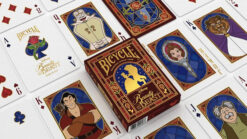 Disney Beauty and the Beast themed Bicycle playing cards featuring classic characters.