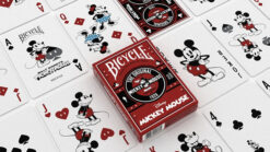 Disney Mickey Mouse playing cards from Bicycle featuring Mickey and friends artwork.