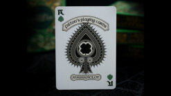Fulton's Irish Wonders playing card with intricate spade design and shamrock symbol.