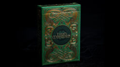 Fulton's Irish Wonders playing cards with intricate Celtic design and vibrant green color.