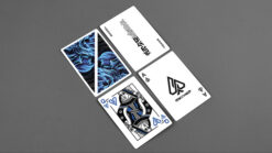 Close-up of Odyssey X Nishe Edition playing cards for magic tricks.