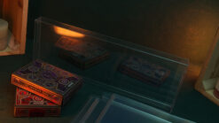Transparent deck protector case for Magic Tricks, 4 decks storage.