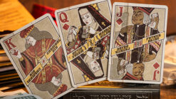 Vintage Odd Fellows playing cards featuring Father Firkin design.