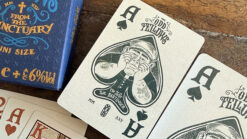Mini playing cards featuring Odd Fellow Brother McPint design for magic tricks and card illusions.