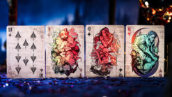 Elegant haunted castle playing cards with intricate artwork for magic tricks and card enthusiasts.