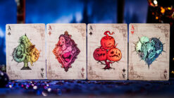 Set of Haunted Castle themed playing cards featuring spooky illustrations for magic tricks.