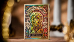 Greek Mythology themed keyhole playing cards with lion design by TCC.