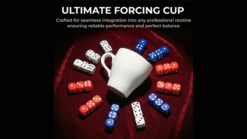 Large forcing cup magic trick with dice for seamless routine performance.
