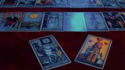 Tarot cards spread illustrating the deepest desires and emotional insights.