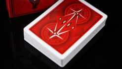 Red Mr. Black V1 playing cards for magic tricks and card illusions.