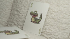 Playing cards featuring Gino the Croco from Bicycle, perfect for magic tricks and card magic enthusi.