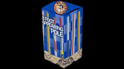 Large 8-foot magic wand with colorful stripes and magic logo for illusions.