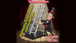 Wayne Rogers performing a magic ladder illusion from a briefcase.
